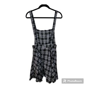 Black & White Plaid Tartan Overall Dress - Never Worn - Size Medium (Est.)